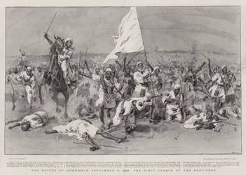 The Battle of Omdurman, the First Charge of the Dervishes